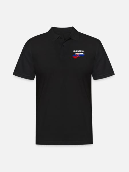 Slovakia - Men's Polo Shirt - black