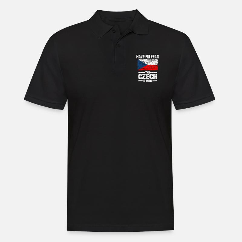 czechia - Polo Homme - noir