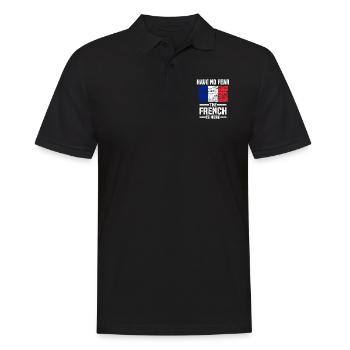 France French Frenchman gift - Men's Polo Shirt - black - Front - Kai (181cm)
