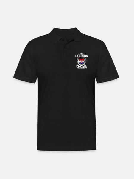 Croatia - Men's Polo Shirt - black