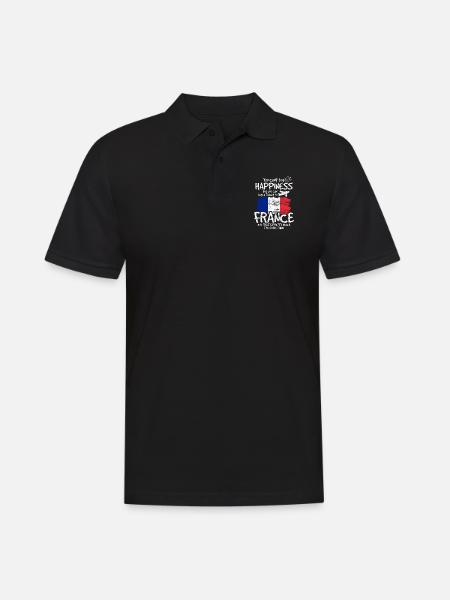 Frankreich - Männer Poloshirt - Schwarz