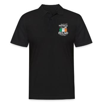 Ireland - Men's Polo Shirt - black - Front - Kai (181cm)