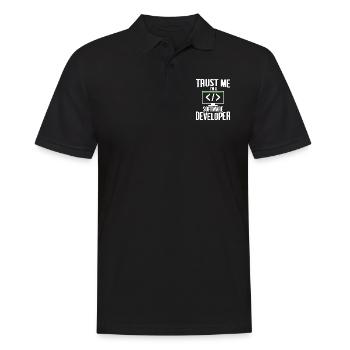 Trust me I'm a software developer gift online - Men's Polo Shirt - black - Front - Kai (181cm)