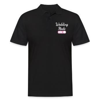 wedding Mode On - Verlobung Heirat - Männer Poloshirt - Schwarz - Vorne - Kai (181cm)