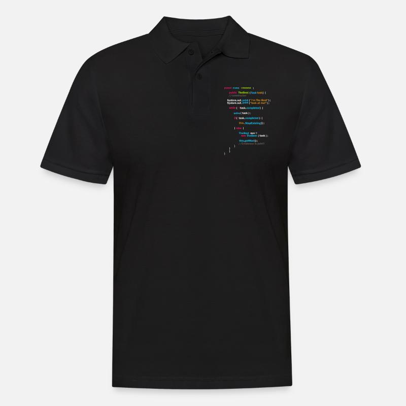 Program Code - The Best | Code - Men's Polo Shirt - black