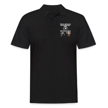 Was ist besser als ein Weimaraner zwei Weimaraner - Männer Poloshirt - Schwarz - Vorne - Kai (181cm)