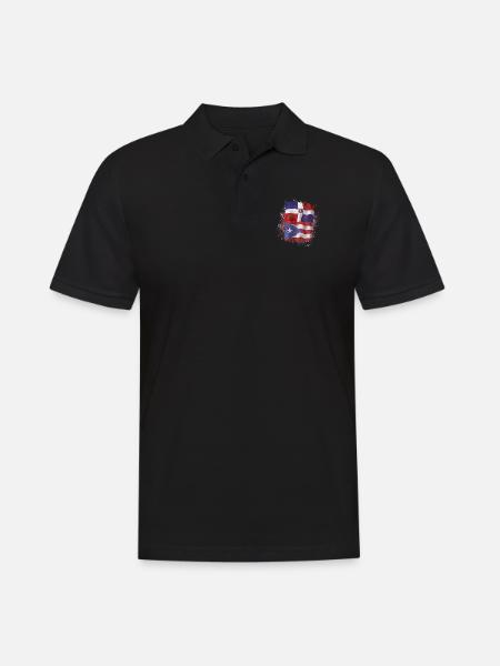 Porto Rico Dominicain - Polo Homme - noir