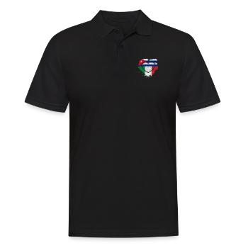 Cuban Italian Heart Cuba y Italia Amor - Men's Polo Shirt - black - Front - Kai (181cm)