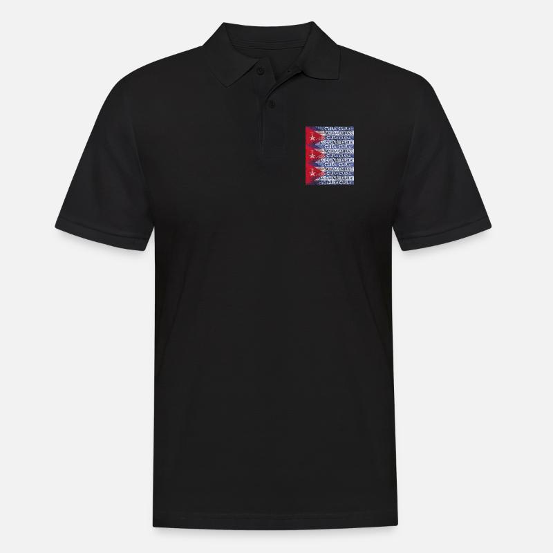 Cuba Kuba Flagge - Männer Poloshirt - Schwarz