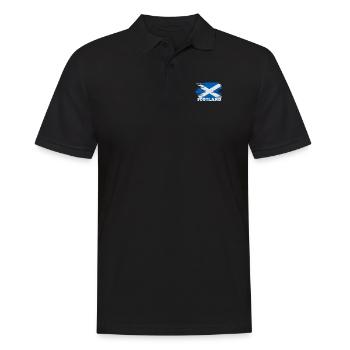 Scotland Flag Scotland Sports - Men's Polo Shirt - black - Front - Kai (181cm)