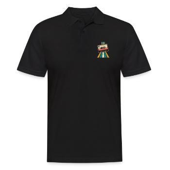 Funky Souls Retro Vintage Best Of 1990 Tape - Männer Poloshirt - Schwarz - Vorne - Kai (181cm)