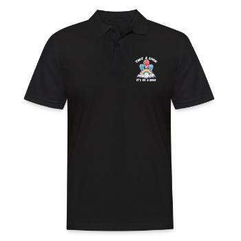 Take A Look It's A Book Retro Rainbow Reading - Männer Poloshirt - Schwarz - Vorne - Kai (181cm)