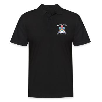 Take A Look It's A Book Retro Rainbow Reading - Männer Poloshirt - Schwarz - Vorne - Kai (181cm)
