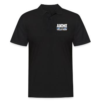 Anime mis en pause Talk Fast Anime Lovers - Polo Homme - noir - Devant - Kai (181cm)