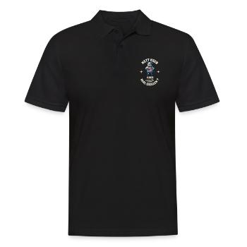 Nice, but they've been barbecuing here before - Men's Polo Shirt - black - Front - Kai (181cm)