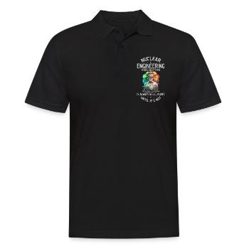 Nuklearingenieur für Kernkraftwerk und Kernenergie - Männer Poloshirt - Schwarz - Vorne - Kai (181cm)