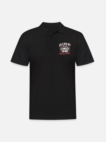 Bodybuilding oder ich - Männer Poloshirt - Schwarz