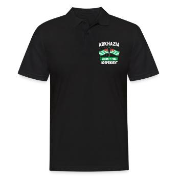 Abkhazia Strong Free Independent - Men's Polo Shirt - black - Front - Kai (181cm)