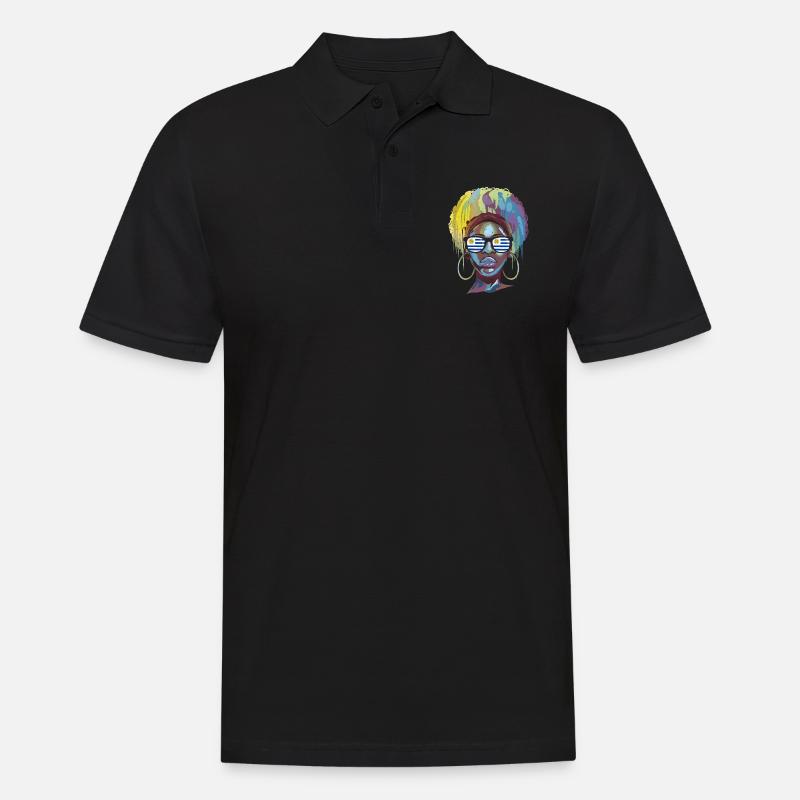 Uruguay - Männer Poloshirt - Schwarz