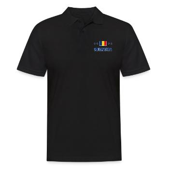 Rumänien - Männer Poloshirt - Schwarz - Vorne - Kai (181cm)