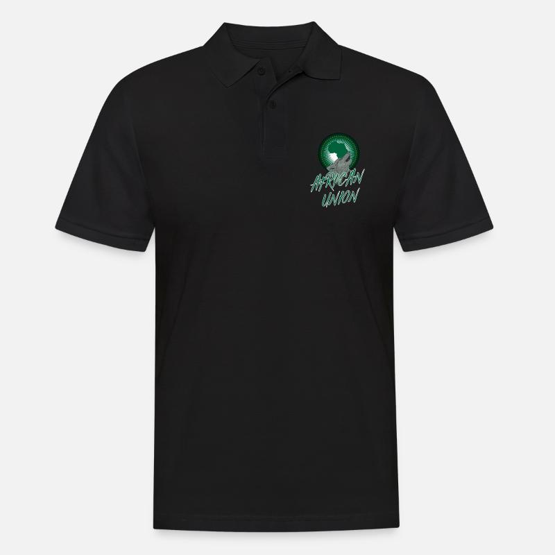 Afrikanische Union - Männer Poloshirt - Schwarz