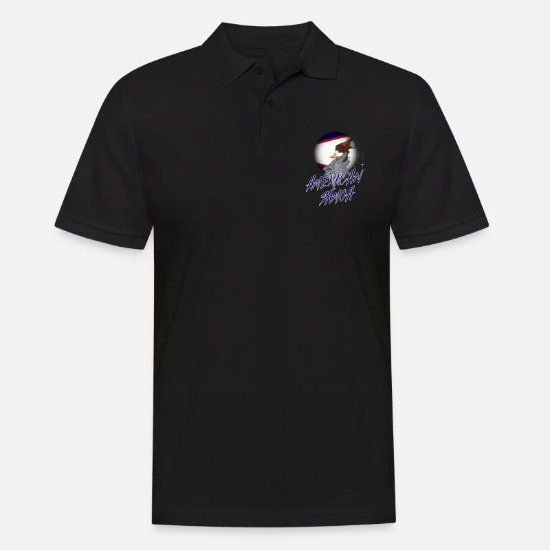 Amerikanisch-Samoa - Männer Poloshirt - Schwarz