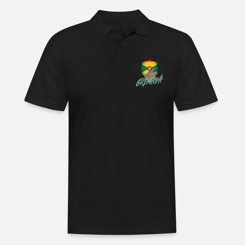 Grenada - Männer Poloshirt - Schwarz