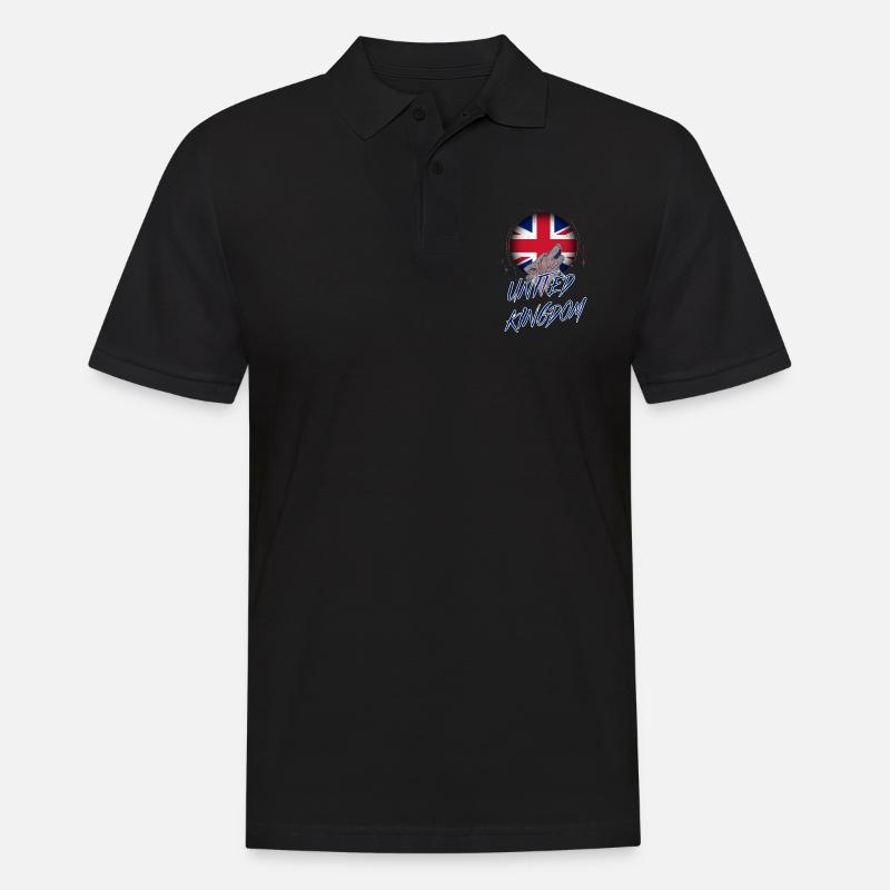 Großbritannien - Männer Poloshirt - Schwarz