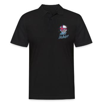 Färöer Inseln - Männer Poloshirt - Schwarz - Vorne - Kai (181cm)