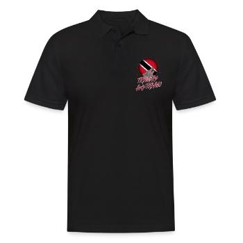 Trinidad und Tobago - Männer Poloshirt - Schwarz - Vorne - Kai (181cm)