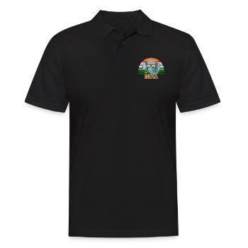 Indien - Männer Poloshirt - Schwarz - Vorne - Kai (181cm)