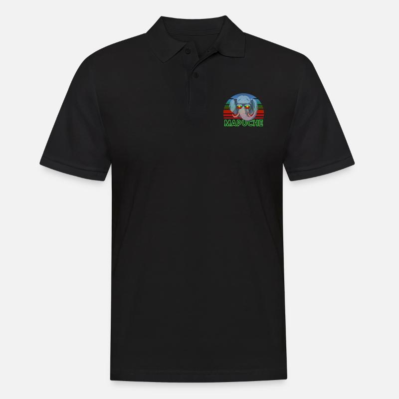 Mapuche - Männer Poloshirt - Schwarz