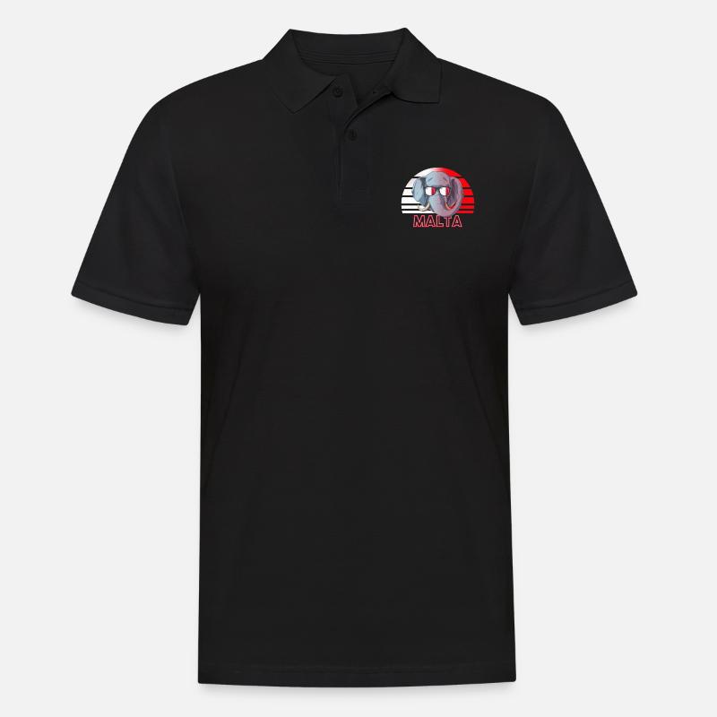 Malta - Männer Poloshirt - Schwarz