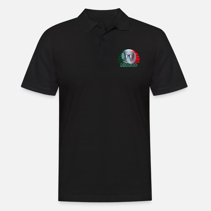 Mexico - Men's Polo Shirt - black
