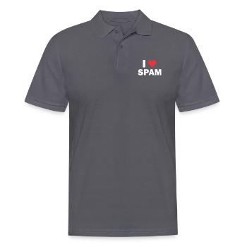 Spam Mail Email Birthday Gift - Men's Polo Shirt - charcoal grey - Front - Nico (186cm)
