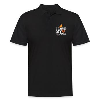J’aime mes dames Poulet Poussins Poussins Poulets - Polo Homme - noir - Devant - Kai (181cm)