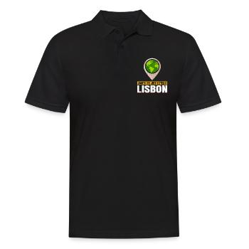 Joyable Lisbon Pleasant Tourism Quote - Men's Polo Shirt - black - Front - Kai (181cm)