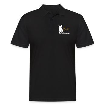 Frenchie amour sur quatre pattes - Polo Homme - noir - Devant - Kai (181cm)