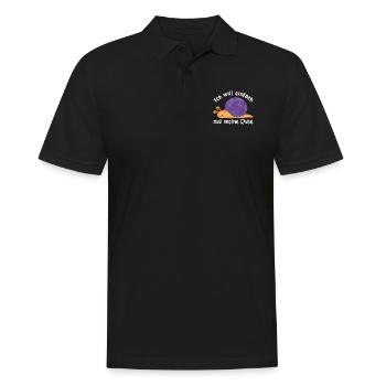 Lustige Schnecke ich will einfach meine Ruhe - Männer Poloshirt - Schwarz - Vorne - Kai (181cm)