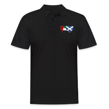 Vereinigte Arabische Emirate Schottland Flagge - Männer Poloshirt - Schwarz - Vorne - Kai (181cm)