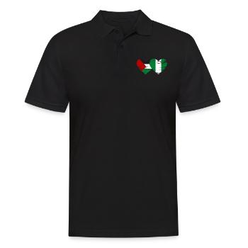Drapeau de la Palestine et du Nigeria utilisé - Polo Homme - noir - Devant - Kai (181cm)