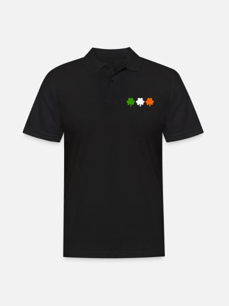 Drapeau de l’Irlande Trèfle - Polo Homme - noir