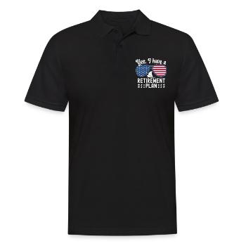 Sailing Retirement Plan Retired Sailor Segelboot - Männer Poloshirt - Schwarz - Vorne - Kai (181cm)