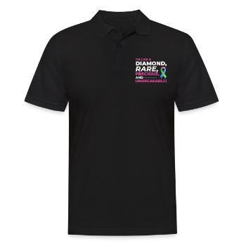 Diamond Like Rare Disease Stand Out for Awareness - Men's Polo Shirt - black - Front - Kai (181cm)