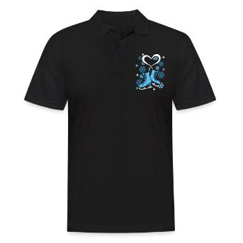 Skates Figure Skating Love Ice Skating - Men's Polo Shirt - black - Front - Kai (181cm)
