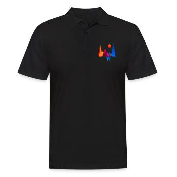 couleurs de montagne - Polo Homme - noir - Devant - Kai (181cm)
