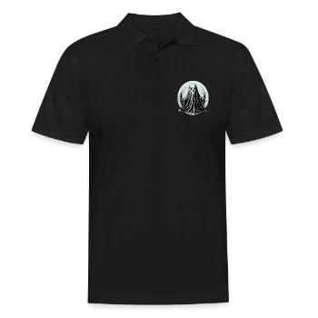 Awesome graphical ghost design - Men's Polo Shirt - black - Front - Kai (181cm)