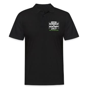Administrateur réseau Ingénieur réseau - Polo Homme - noir - Devant - Kai (181cm)