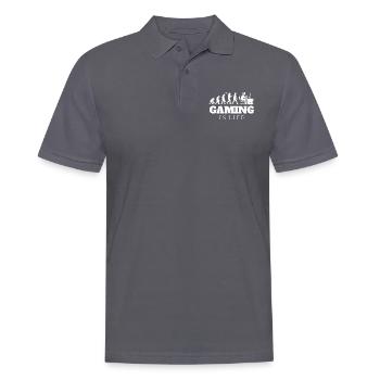 Gaming Gamer Evolution Geschenk - Männer Poloshirt - Anthrazit - Vorne - Nico (186cm)