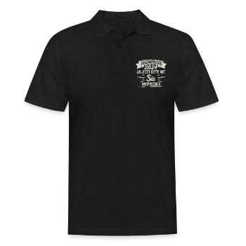 Jugendweihe 2024 Ab Jetzt Bitte Mit Sie Ansprechen - Männer Poloshirt - Schwarz - Vorne - Kai (181cm)